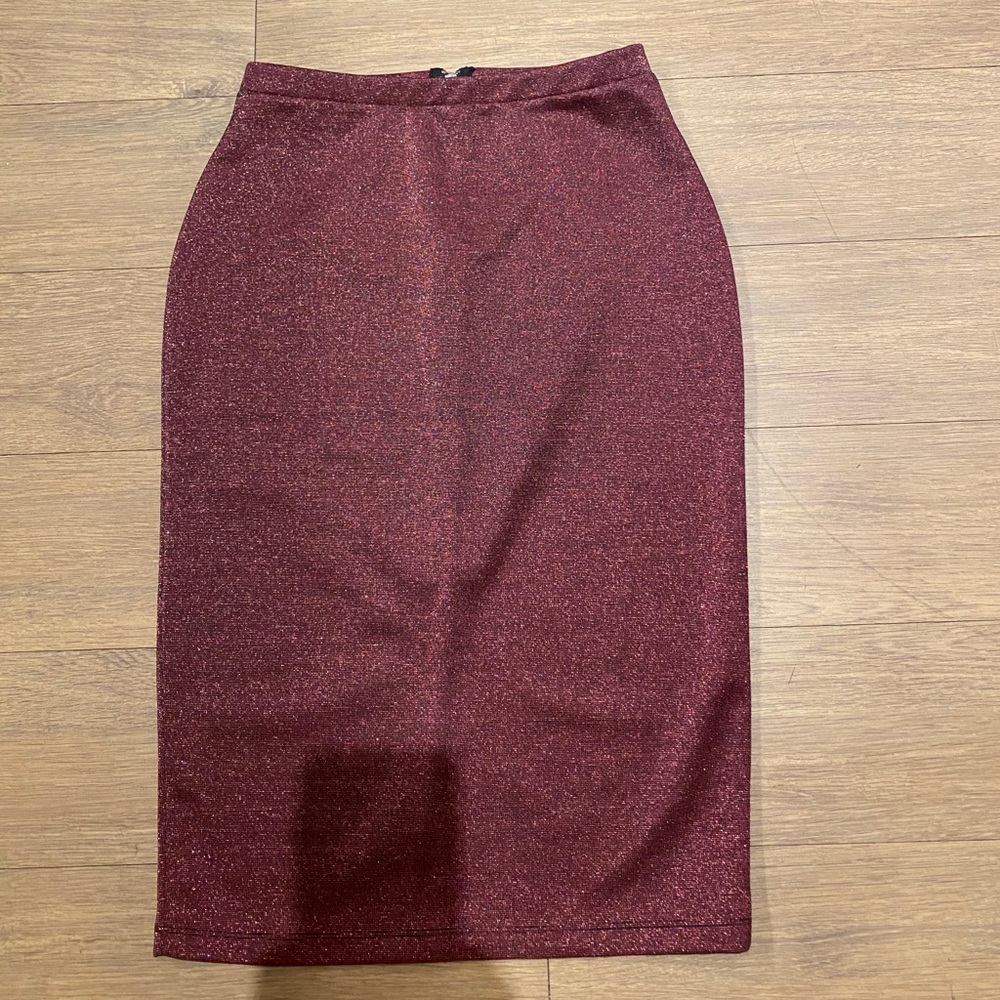 Rose Colored Sparkle Pencil Skirt!